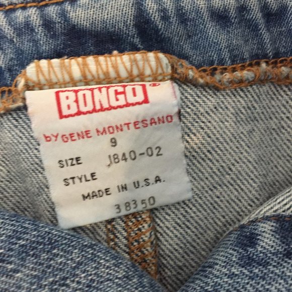 VINTAGE BONGO DENIM MINI DRESSES SIZE 9 - Picture 7 of 7